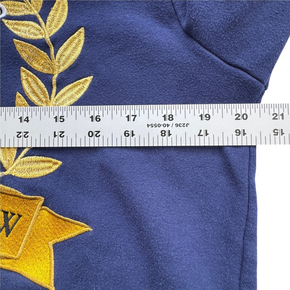 One Piece BoxLunch Straw Hat Crew Embroidered Navy Hoodie Mens Small Anime Manga - Picture 6 of 12